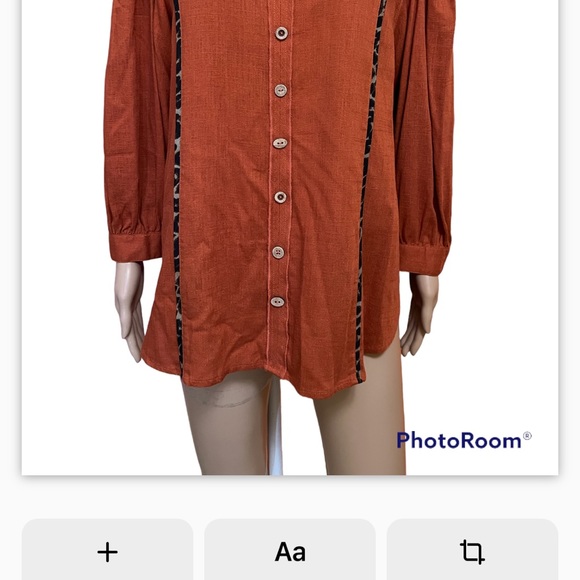 NWT John Mark Women’s Cheetah Trim Round Neck 3/4 Sleeve Size M - Picture 7 of 11